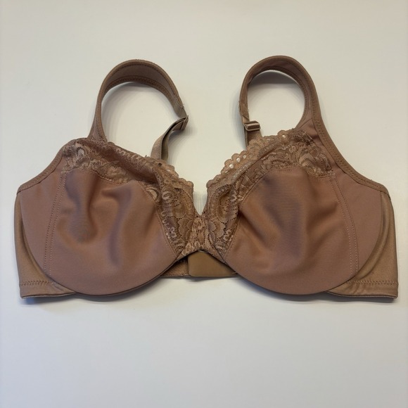 Glamorise Low Cut‎ Wonderwire Lace Bra Size 36D Padded Straps Wicking Unlined - Picture 1 of 6